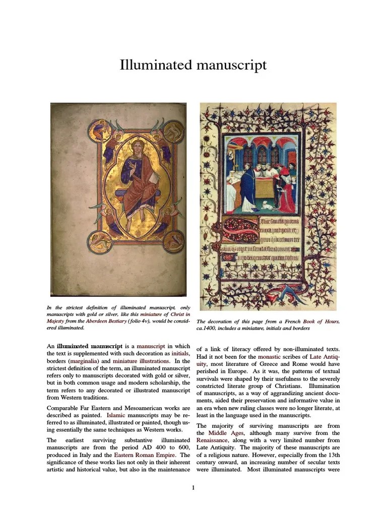 Illuminated Manuscript | PDF | Manuscript | Writing