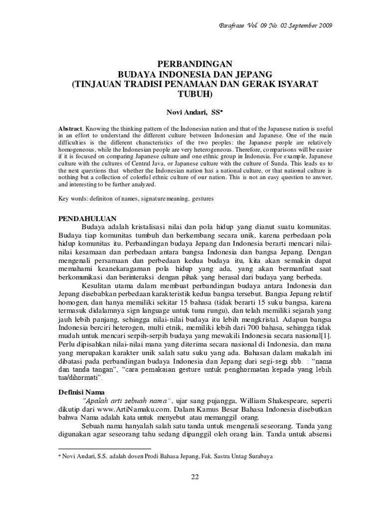 Perbandingan Budaya Indonesia Dan Jepang | PDF