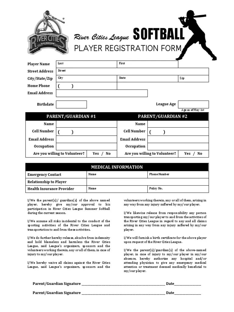 Fastpitch softball tryout evaluation forms. RCL Softball Registration Form | Health Care | Public Health