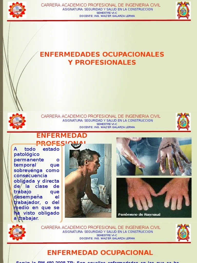 Enfermedades Ocupacionales | PDF | Estrés (biología) | Hipotermia