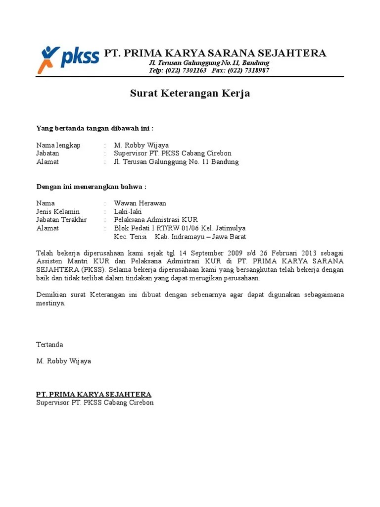 Cara melamar kerja di pkss : Paklaring 2 Pdf