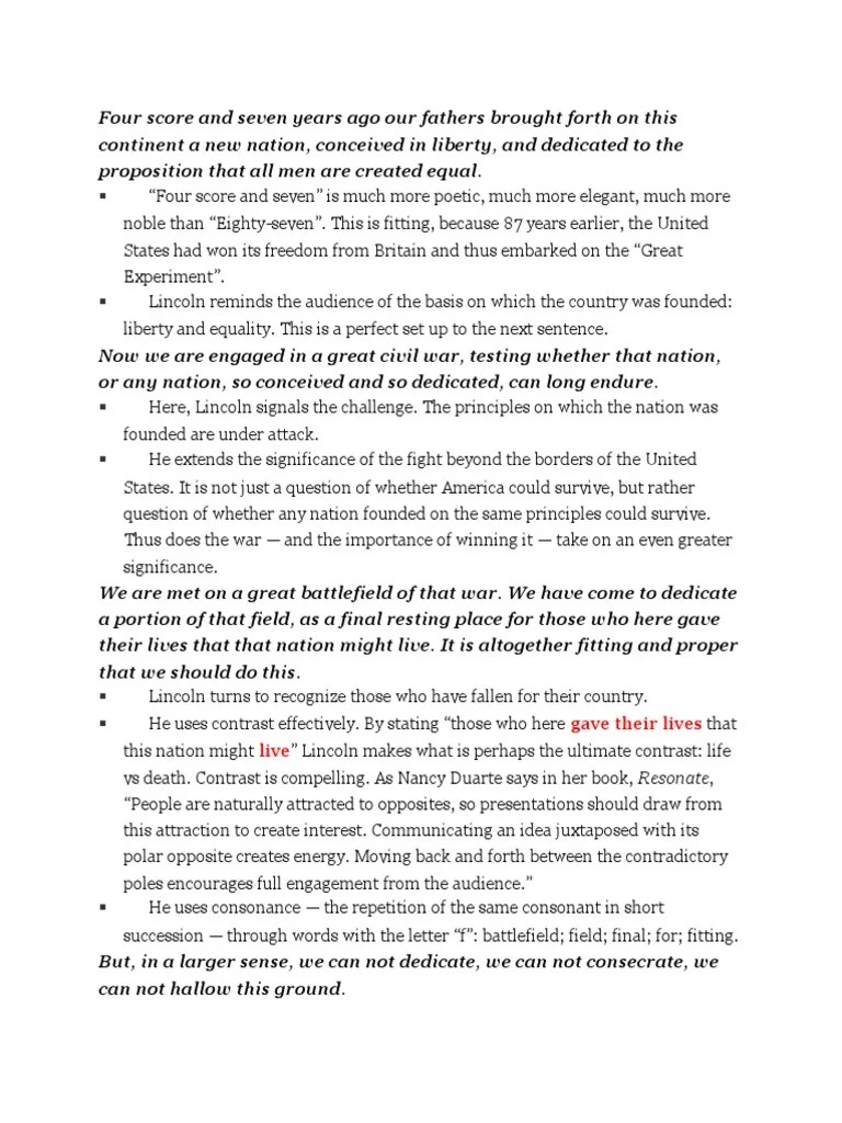 The Rhetorical Genius Of Lincoln's Gettysburg Address: An Analysis Of ...