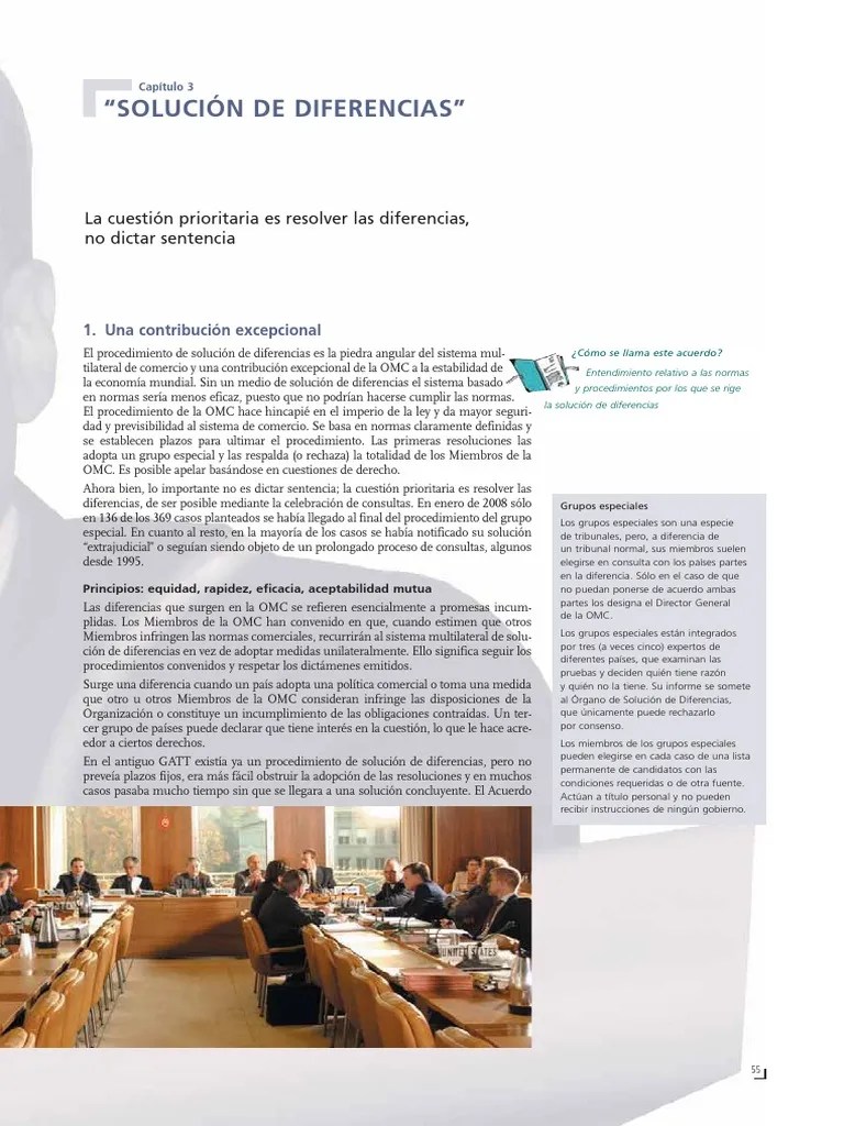 Solución De Diferencias Omc | PDF | Organización De Comercio Mundial | Adopción