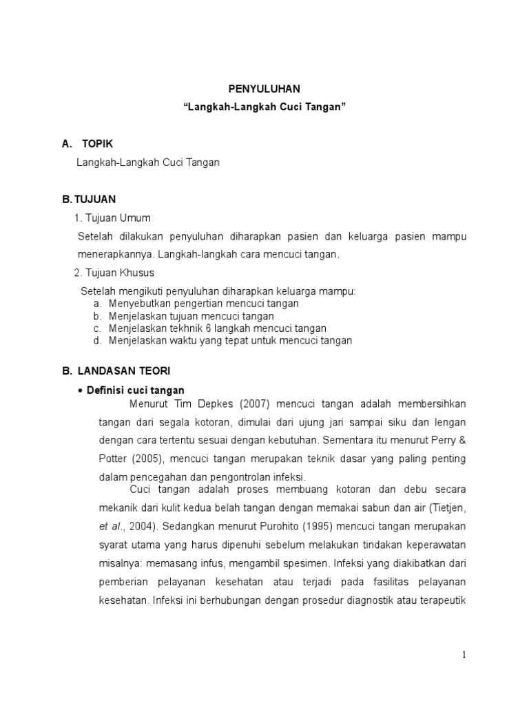 Proposal Penyuluhan Cuci Tangan | PDF