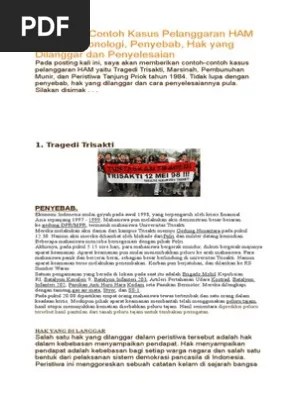 Menurut saya masyarakat harus dipenuhi kebutuhannya oleh . Kumpulan Contoh Kasus Pelanggaran Ham Beserta Kronologi Penyebab Hak Yang Dilanggar Dan Penyelesaian Pdf