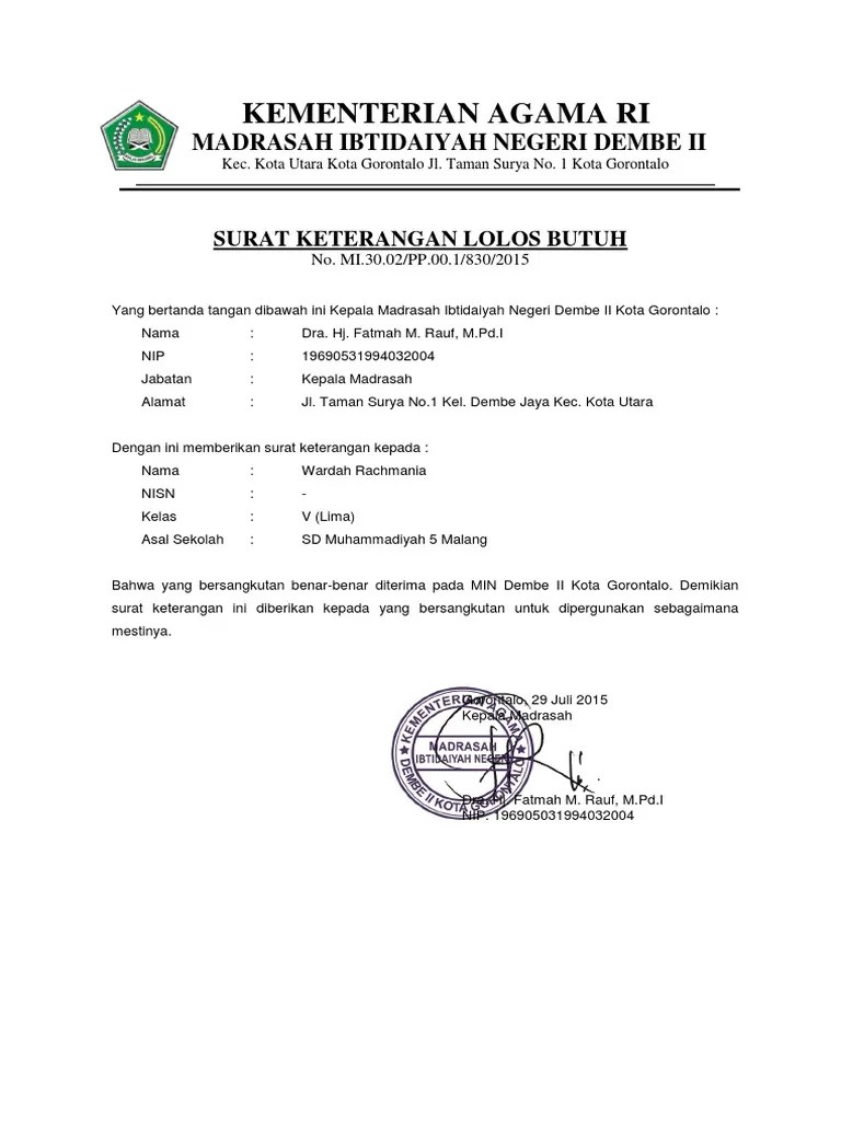 Check spelling or type a new query. Surat Lolos Butuh Pdf Pdf