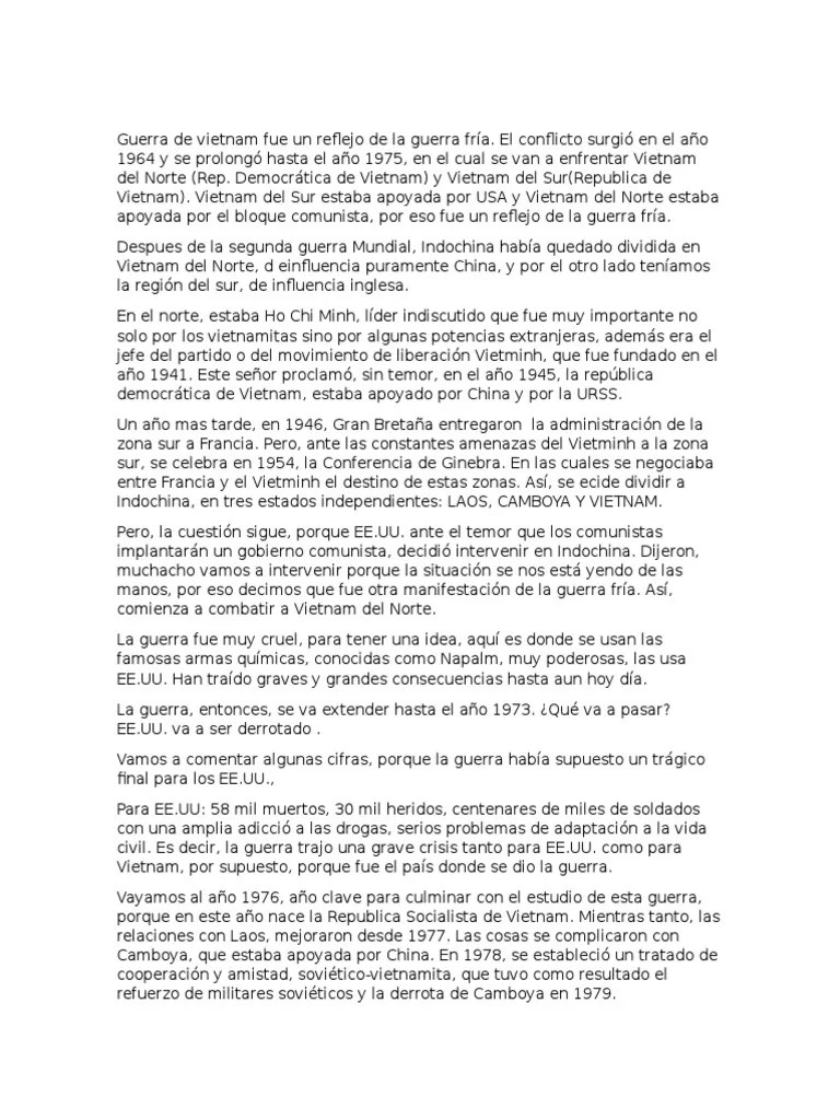 Guerra De Vietnam | PDF | Vietnam Del Norte | Vietnam