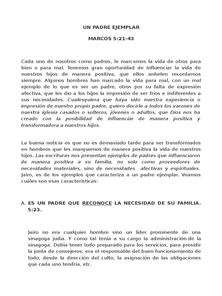 Un Padre Ejemplar | PDF | Jesús | Temor