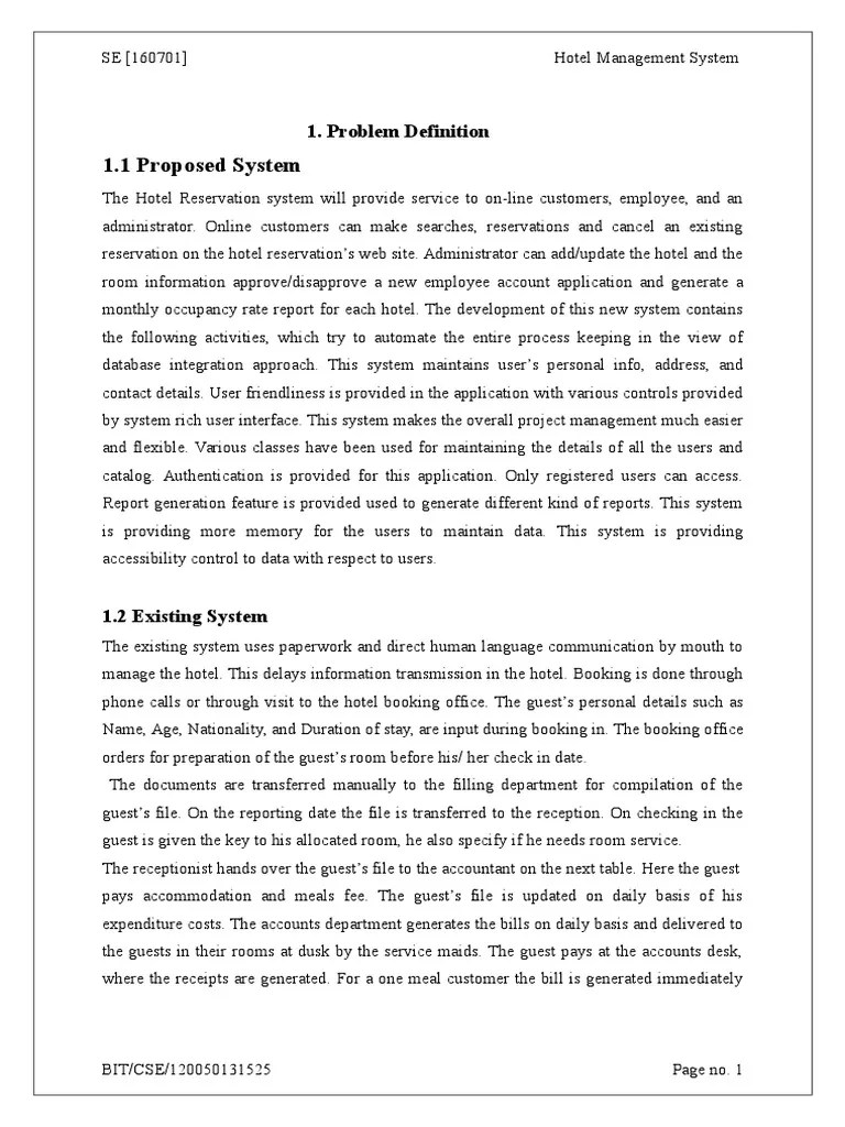 Hotel Management System | PDF | Software Testing | Software Development