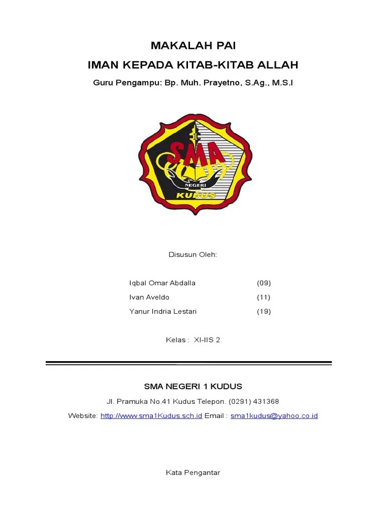 Kami telah turunkan kepadamu alquran dengan membawa kebenaran, . Makalah Iman Kepada Kitab Allah Pdf