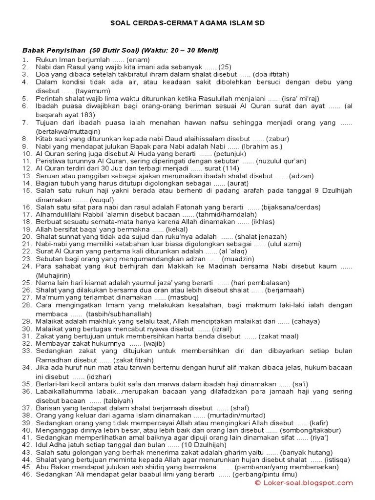 Soal Lcc Sd Kls 5 Jawabanku Id Serial Kuis Cerdas Cermat SD adalah sebuah aplikasi pendidikan yang berisi kumpulan soal-soal anak sekolah dasar.