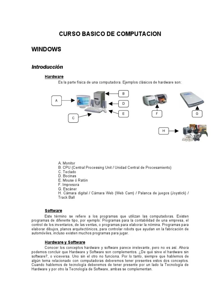 Curso Basico De Computacion | PDF | Ventana (informática) | Point And Click