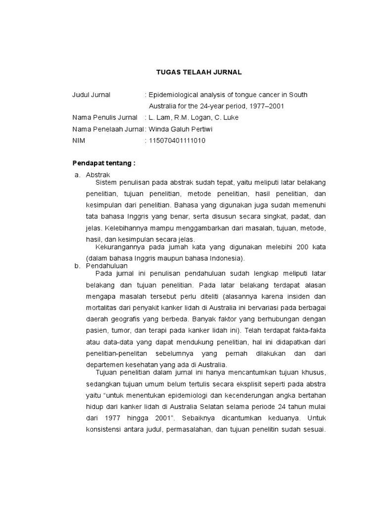 Evaluasi uraian tugas satuan kerja perangkat daerah (skpd) kabupaten penajam paser utara (evaluation of job. Tugas Telaah Jurnal Pdf