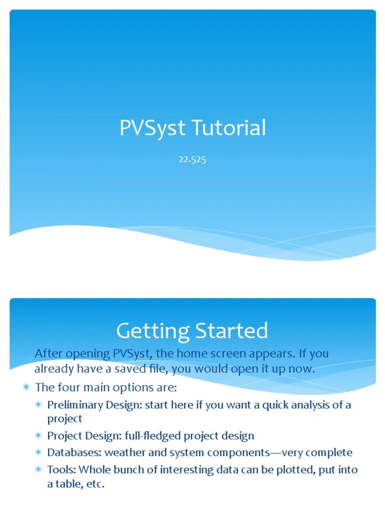 PVSyst Tutorial | PDF | Kilowatt Hour | Electric Power