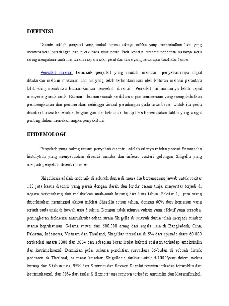 Definisi Disentri | PDF