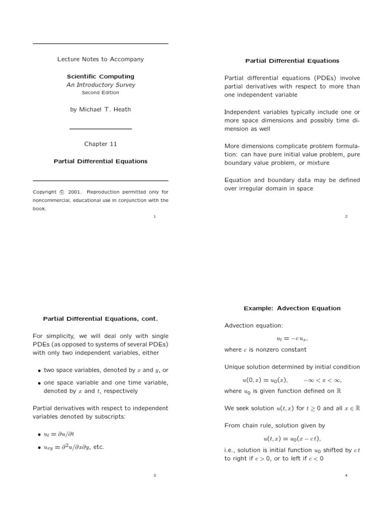 Scientific Computing, A Introductory Survey Cap. 11 - M. T. Heath | PDF ...