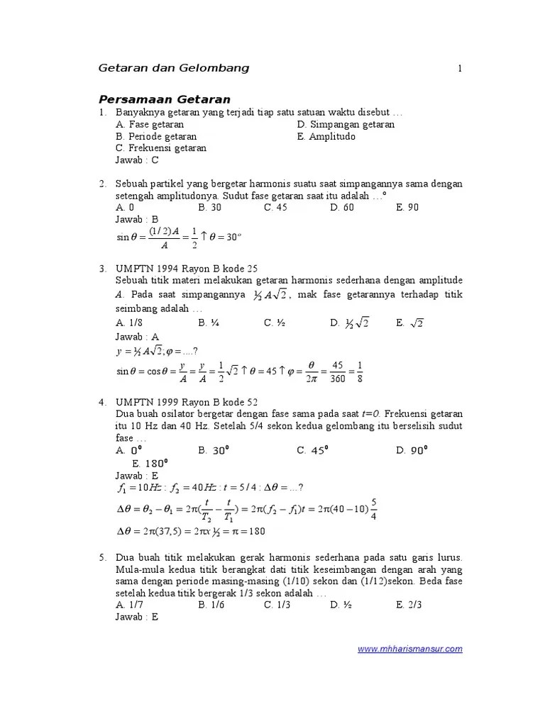 Persamaan Getaran | PDF