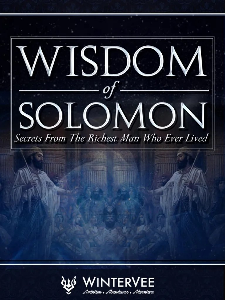 Wisdom Of Solomon | PDF | Wisdom | Ecclesiastes