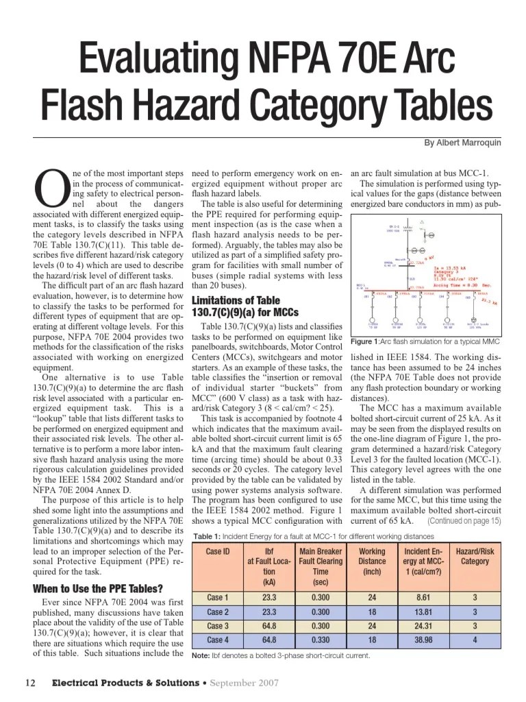 Nfpa-70e-arc-flash.pdf | Electrical Components | Electric Power