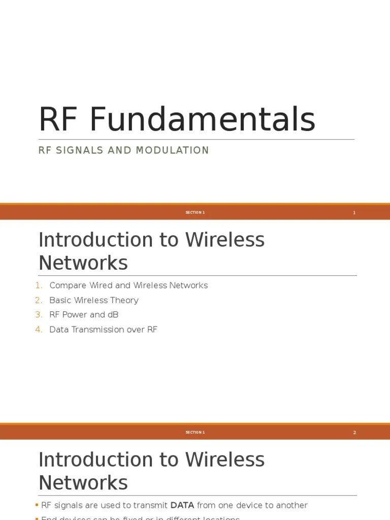 1 - RF Fundamentals | PDF | Wavelength | Antenna (Radio)