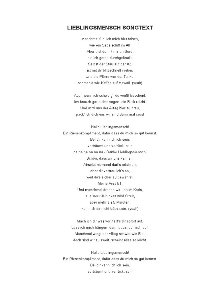 > du befindest dich in der kategorie: LIEBLINGSMENSCH SONGTEXT