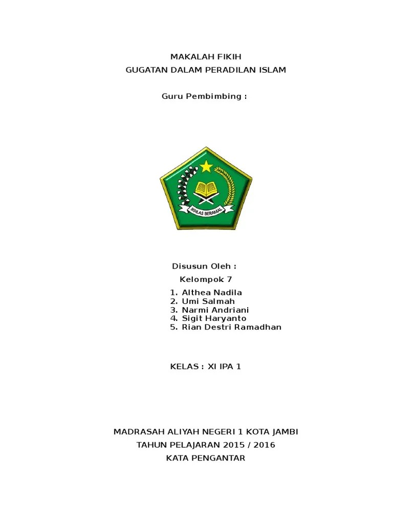 Makalah Fiqih Lembaga Peradilan | PDF