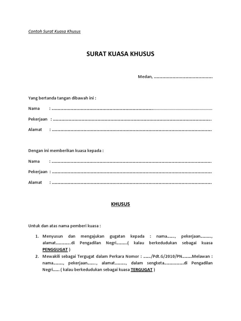 Contoh contoh alasan cerai, pilih salah satu yang mudah untuk di buktikan. Contoh Surat Kuasa Tergugat - Contoh Surat Terbaru Gratis 2020