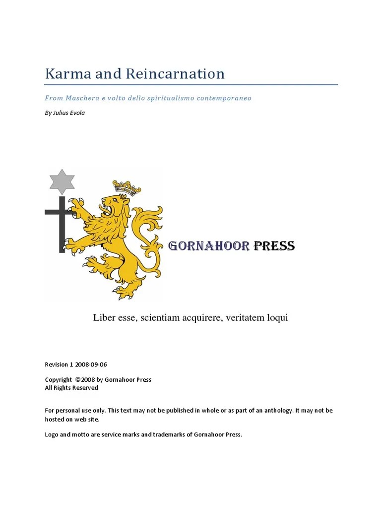 Karma And Reincarnation | PDF | Reincarnation | Soul