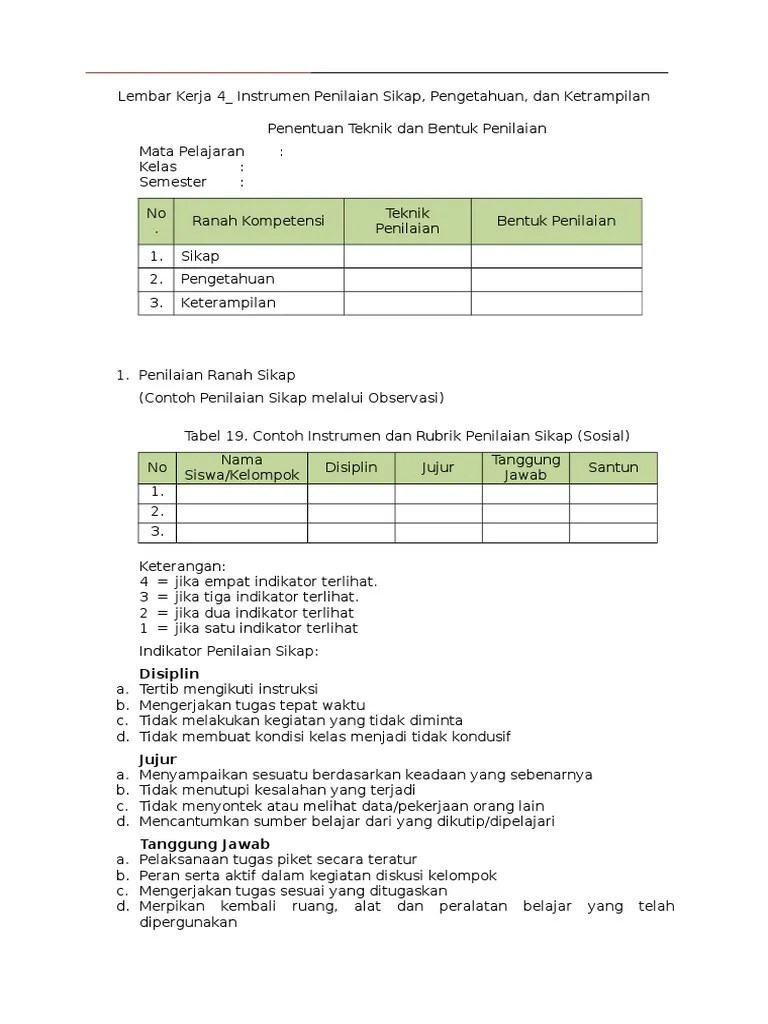 Dilihat dari dimensi pengetahuan, umumnya soal hots mengukur dimensi . Tugas 6 Instrumen Penilaian Sikap Pengetahuan Dan Ketrampilan Pdf