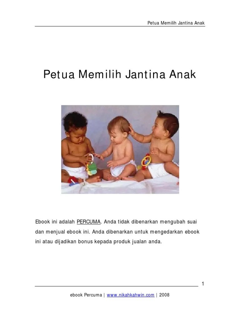 Petua lambatkan keluar air mani atau lambat pancut. Petua Memilih Jantina Anak Pdf