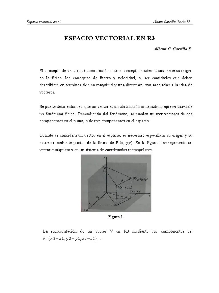 Vectores En R3 | PDF | Espacio Vectorial | Base (álgebra Lineal)