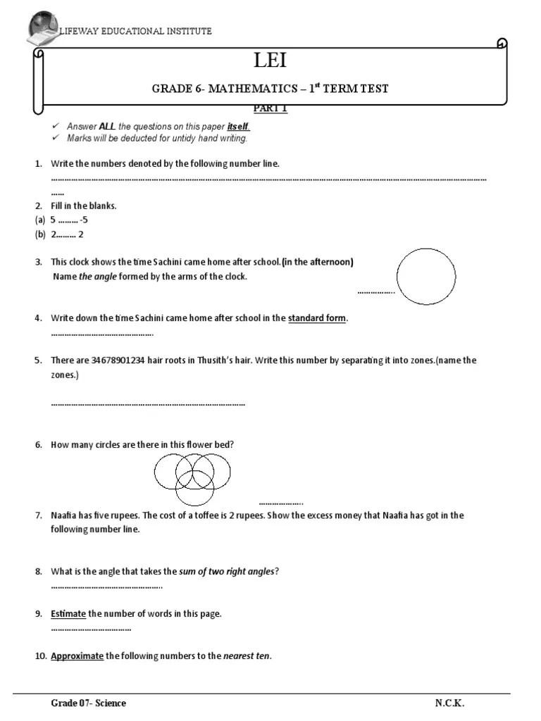 science and maths exam papers for beginners teaching mathematics