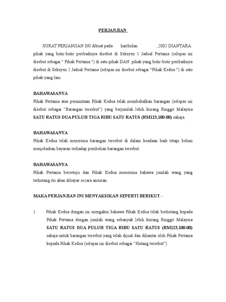 Maybe you would like to learn more about one of these? Perjanjian Pinjaman Persahabatan Pdf
