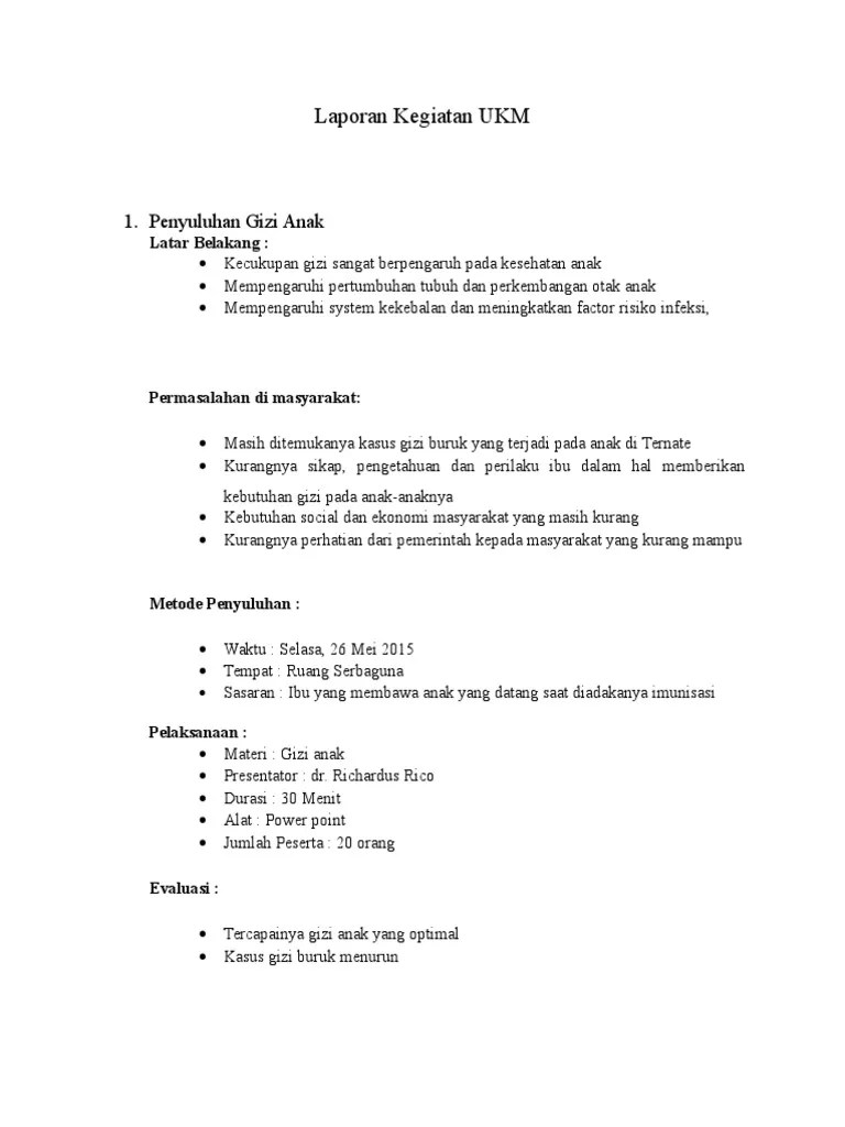Laporan Kegiatan UKM | PDF