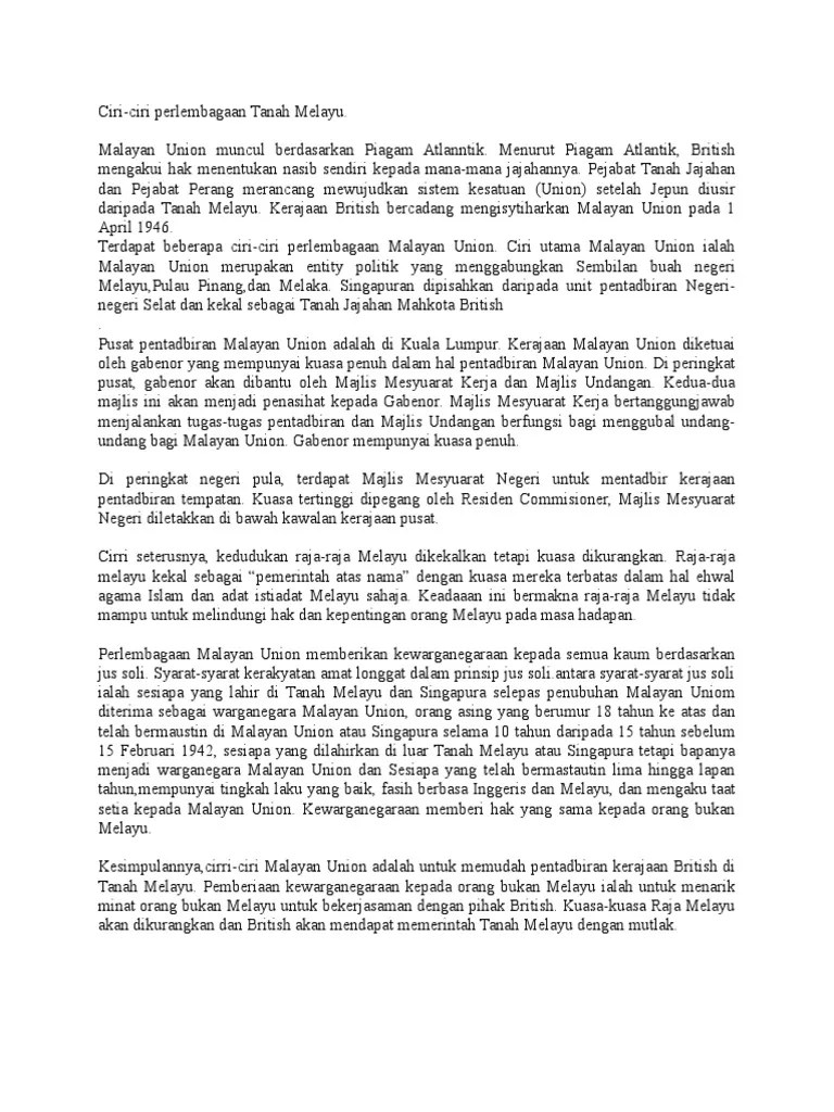 16.05.2014 · sistem ahli merupakan sistem yang melatih penduduk tempatan dan kaum lain menerajui pentadbiran tanah melayu.idea penubuhannya telah dicetuskan oleh dato' onn ja'afar dalam perbincangannya dengan sir henry gurney di kuala lumpur.sir henry gurney mencadangkan agar model negara kenya dan rhodesia utara dilaksanakan di tanah … Ciri Ciri Perlembagaan Tanah Melayu Pdf