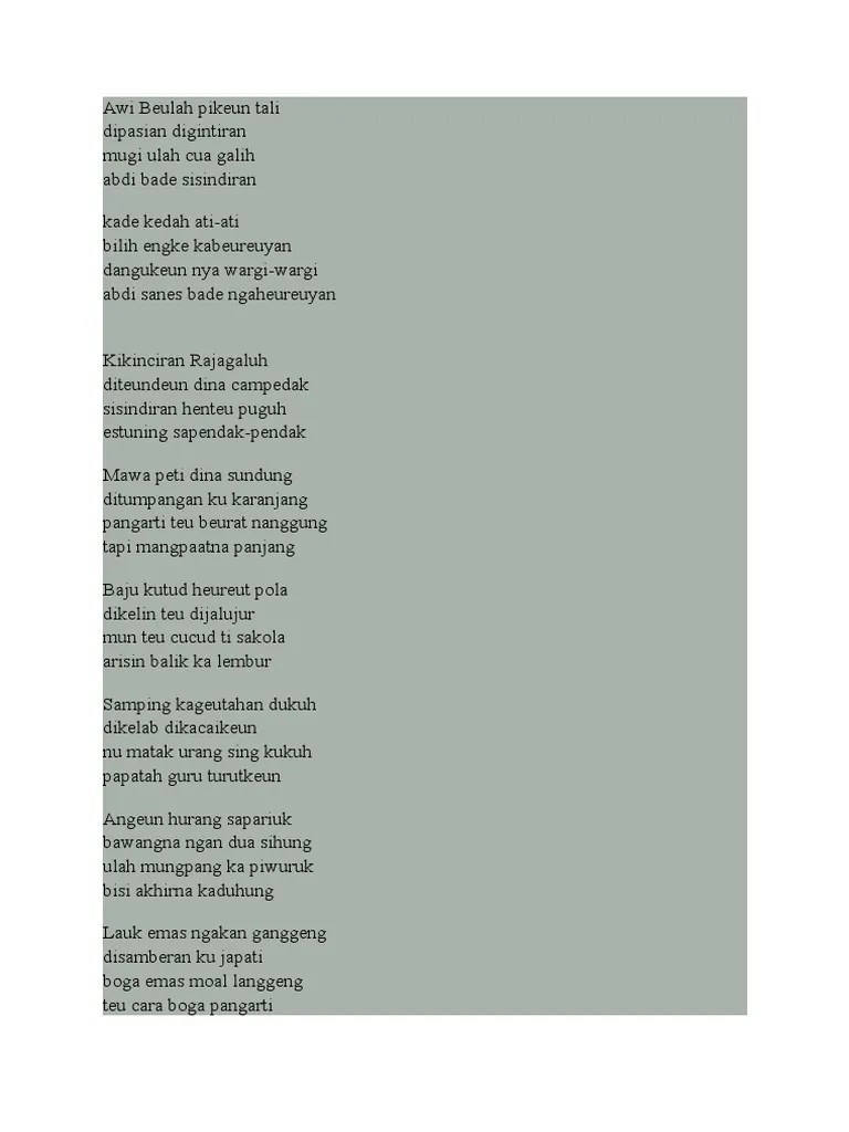 Hubungan antara cangkang dan arti sesungguhnya ditunjukkan dengan hubungan struktural suara dan pola. Sisindiran Pdf
