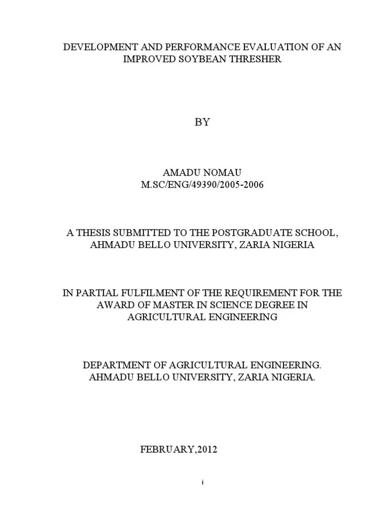 Development And Performance Evaluation Of An Improved