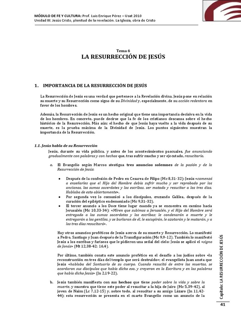 205 Resurrección De Jesús PDF | PDF | La Resurrección De Jesús | Evangelios