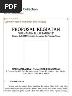 18 contoh surat permohonan bantuan izin dana . Contoh Proposal Turnamen Bulu Tangkis Pdf