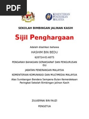 Contoh surat penghargaan sumbangan derma. Contoh Sijil Penghargaan Pdf