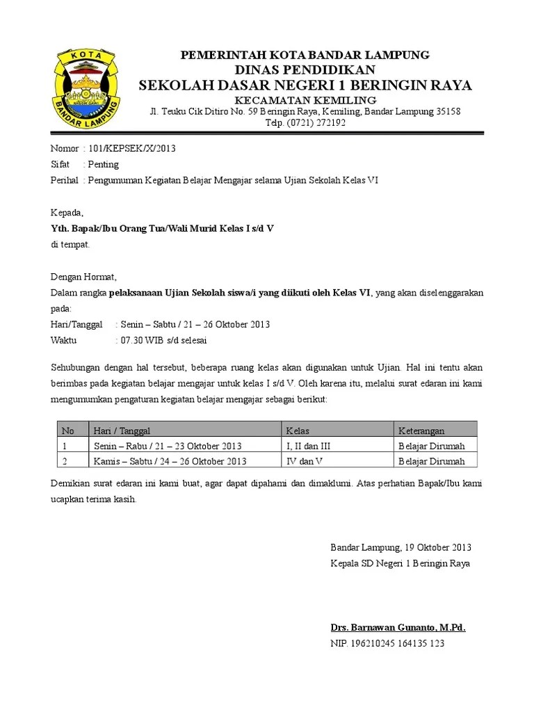 With you this wednesday to discuss safety policies for all employees. Surat Pemberitahuan Libur Sekolah Karena Rapat Akurat Faktual Elegan Moltoday Com