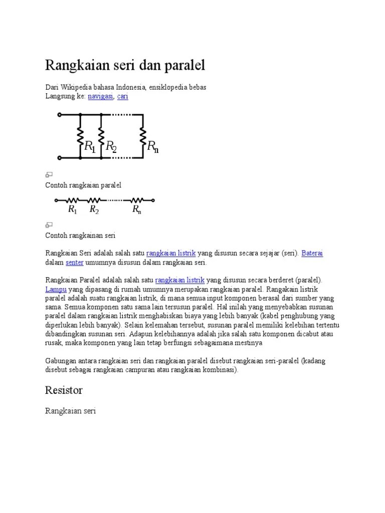 Rangkaian Seri Dan Paralel | PDF
