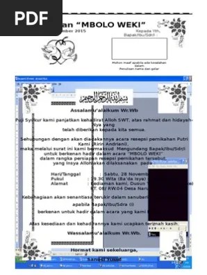 Undangan pembentukan panitia resepsi pernikahan doc. Contoh Surat Undangan Rapat Panitia Pernikahan