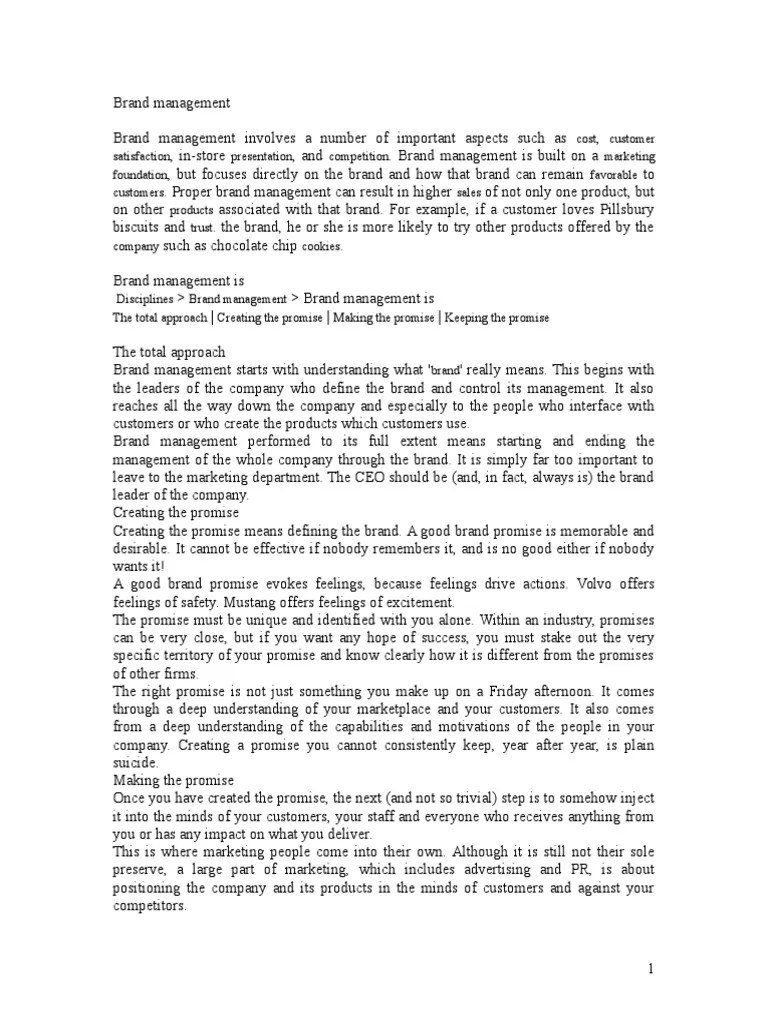 8 Brand Management | PDF | Product (Business) | Brand