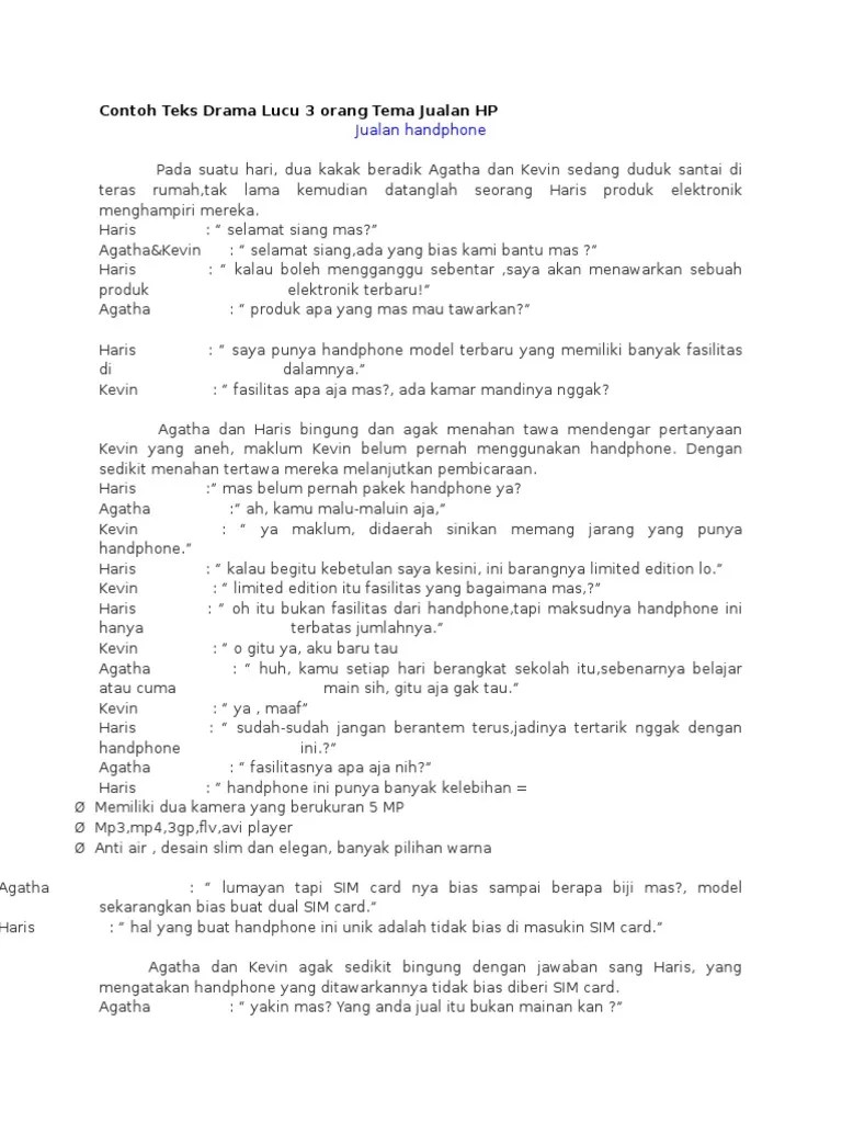 Contoh Naskah Drama 4 Orang Tentang Persahabatan Pdf Mereka sebenarnya masih dalam masa sekolah menengah atas.