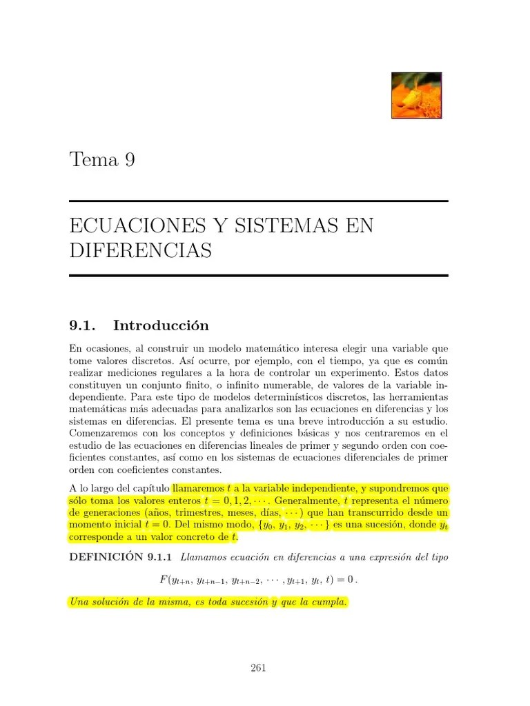Sistemas Dinámicos En Matemáticas | Descargar Gratis PDF | Linealidad | Ecuaciones