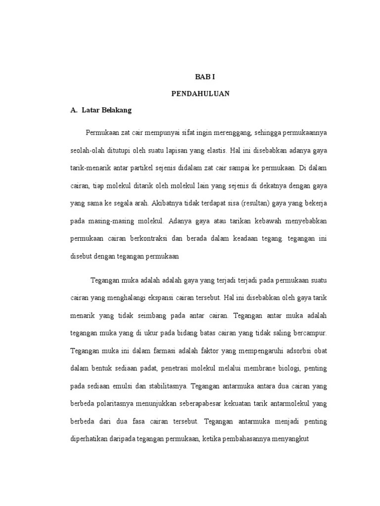 Laporan Farmasi Fisika Ii Tegangan Permukaan | PDF