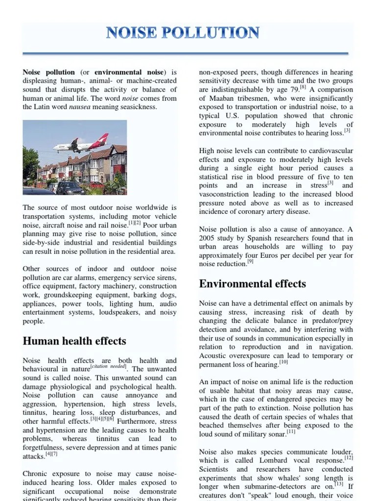Noise Pollution | PDF | Nature