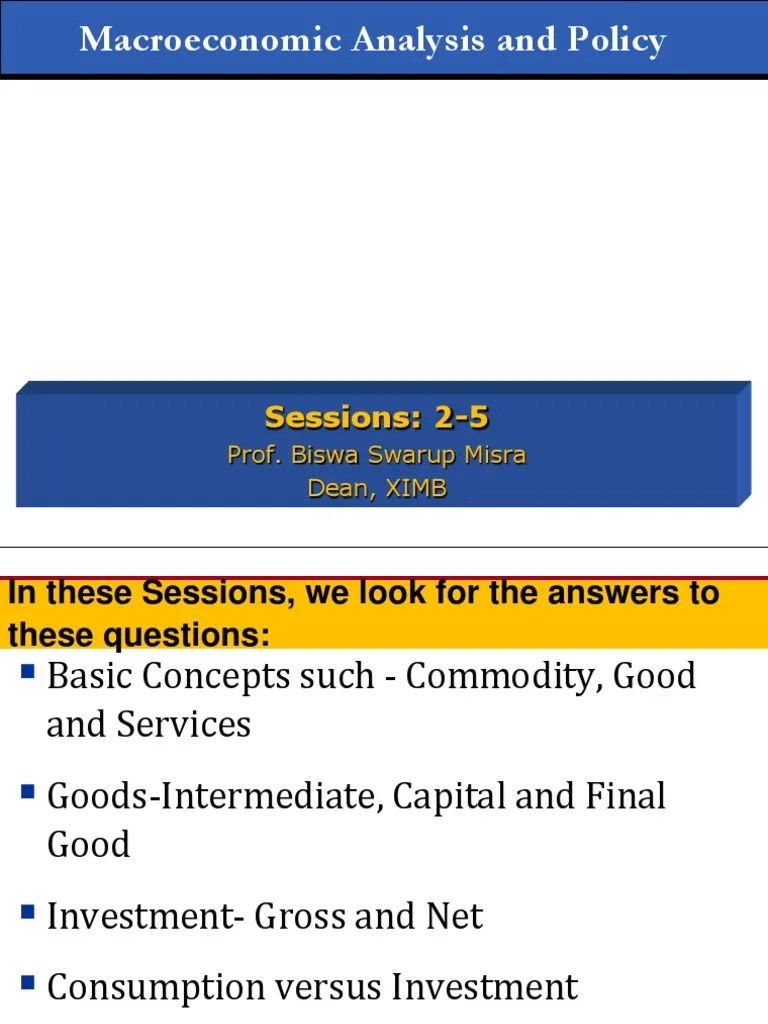 Macro Sessions 2-5 GDP PDF | PDF | Measures Of National Income And Output | Real Versus Nominal ...