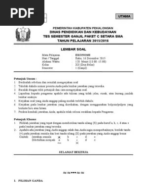 Soal Ekonomi Kelas 12 Tentang Akuntansi 2021 